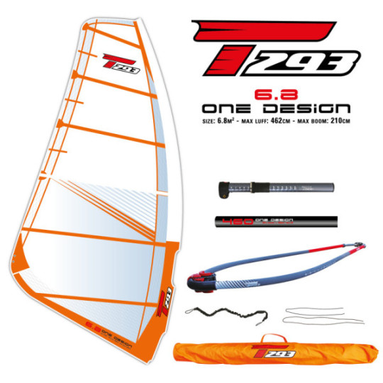 PACK VOILE DE PLANCHE TAHE ONE DESIGN 6.8 V2